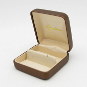 #3C Copper Vienna Leather Cuff Link Box