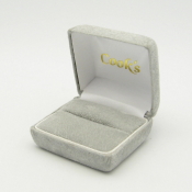 #8 Platinum Shadow Suede Ring Box